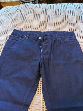 Etro Purple and Navy Paisley-Trim Trousers